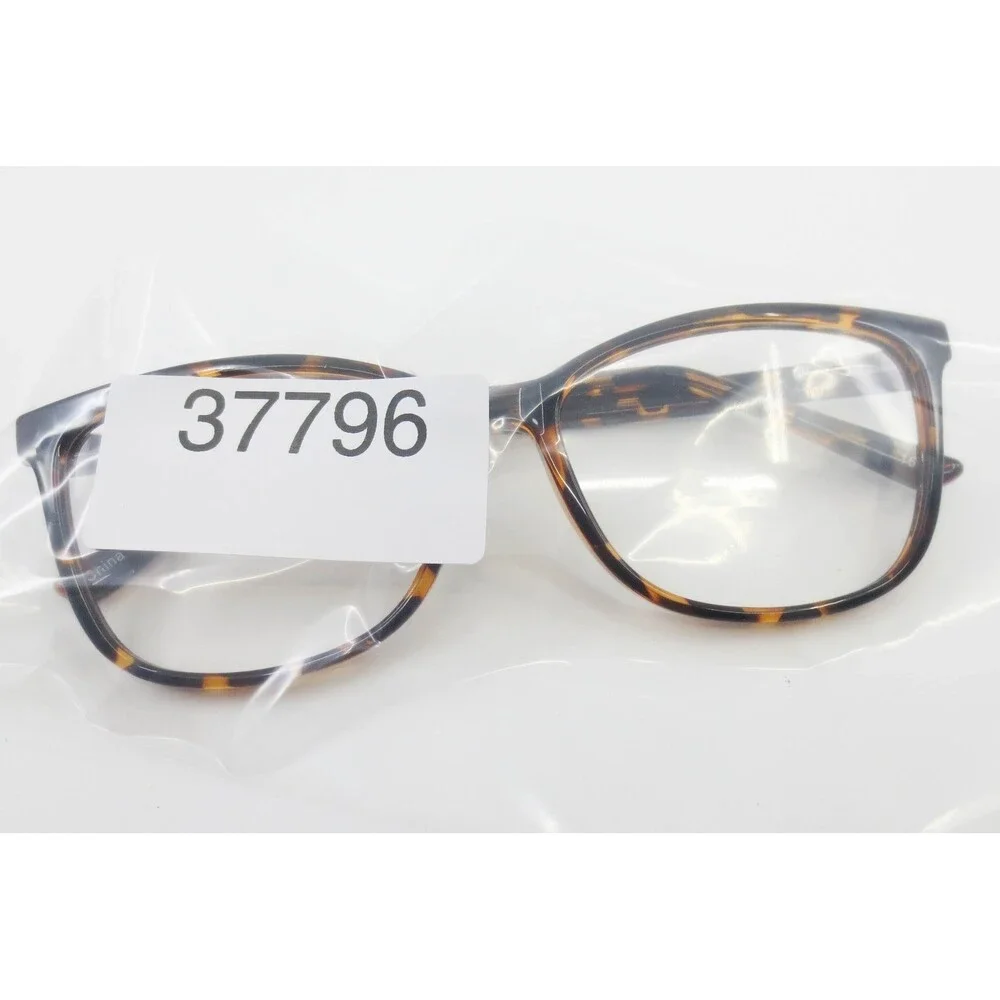 Tortoise Square Eyeglass Frames WP8106 TO 55-15-140 Brown Amber Eyewear